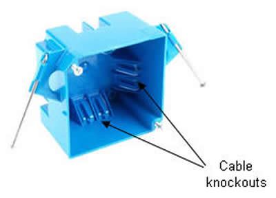 do ipop out the tap in a plastic electrical box|electrical box tabs not working.